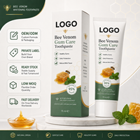 Vente directe d'usine de dentifrice antibactérien au venin d'abeille naturel contenant de l'extrait de propolis pour protéger les gencives