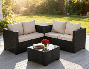 Exquisito Mueble de Ratán para Exteriores, Sofá Combinado para Jardín, Balcón, <span class=keywords><strong>Terraza</strong></span> y Hotel - Product Image 2
