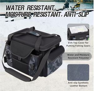 Échantillon gratuit - Boîtes de pêche imperméables extra larges Fit 7 3700 - Sacs de rangement pour matériel de pêche avec couvercle supérieur en EVA - Product Image 5