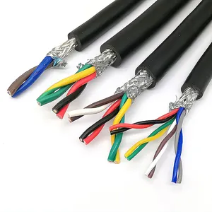Electric power cable RVVP 3cores/4cores 1mm2/1.5mm2 Bare copper with foil/braiding shield PVC jacket
