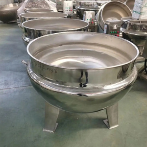 Bollitore a vapore 500l SUS304 motore inclinabile per la fabbrica di olio da cucina <span class=keywords><strong>e</strong></span> salsa per Pasta 20% bollitura più veloce - Product Image 5