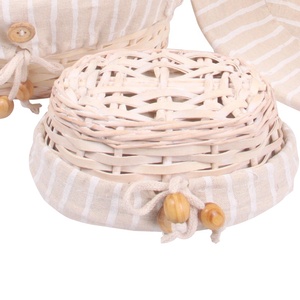 Plateau à <span class=keywords><strong>pain</strong></span> et à fruits <span class=keywords><strong>en</strong></span> <span class=keywords><strong>osier</strong></span> naturel fait à la main panier de rangement pliable léger polyvalent pour l'utilisation de cadeaux alimentaires ménagers - Product Image 1