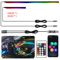 Lumière d'ambiance pour voiture, plug-and-play, bande LED USB, synchronisation musicale, contrôle sans fil via application
