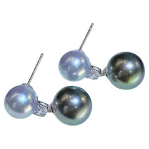 WENCHI 10712 21751DIY Accessoires de perles, Supports vides pour clous d'oreille en argent S925, Crochets d'oreille pour bijoux à double perle avec perles de 7-11mm - Product Image 5