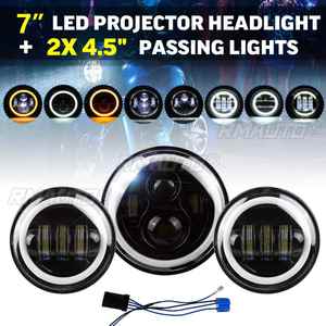 Faro LED Universal para motocicleta de 7 ", faro delantero para coche, faro delantero para <span class=keywords><strong>Moto</strong></span> para <span class=keywords><strong>BMW</strong></span> Cafe Racer Chopper Harley <span class=keywords><strong>Touring</strong></span> Ultra - Product Image 1