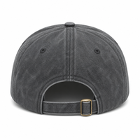 Casquettes de papa unisexe à visière incurvée, non structurées, à calotte souple, gris délavé, effet vieilli, avec logo personnalisé, pour foires artisanales
