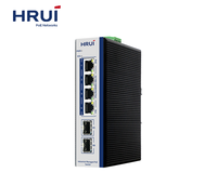 Commutateur PoE industriel géré Gigabit 6 ports OEM/ODM, 4PoE+2SFP, rail DIN, -40~75 ° C, SNMP, VLAN, QoS, IGMP Snooping, LACP