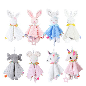 Bbsky <span class=keywords><strong>Doudou</strong></span> en peluche pour bébé, couverture apaisante, jouet de confort pour le coucher, serviette anti-salive, direct usine - Product Image 1