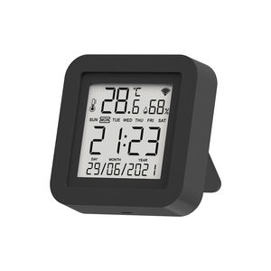 SIXWGH 3-in-1 스마트 홈 자동화 장치 Tuya Wi-Fi IR 원격 제어 LCD 화면 온도 습도 센서 음성 제어 - Product Image 1