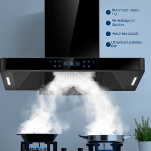 Campana extractora inteligente de cocina con chimenea negra montada en la pared de 24 36 pulgadas con voz/gesto/toque - Product Image 2