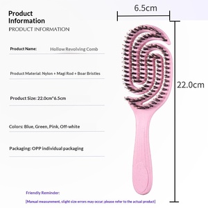 Spazzola Portatile 2026 <span class=keywords><strong>Mauro</strong></span> per Massaggio e Lisciatura Capelli, con Setole <span class=keywords><strong>di</strong></span> Cinghiale e Design a Spirale Cavo per la Cura dei Capelli - Product Image 2