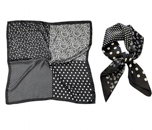 Pañuelo de Satén Estampado de Lujo para Mujer, Elegante Accesorio para el Cuello, Diseño Moderno y a la Moda - Product Image 2