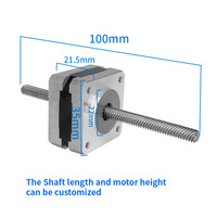 Moteur pas à pas hybride NEMA14 35mm à économie d'énergie RB 6.6V 12V avec vis de transmission à arbre traversant non captif pour imprimante, CNC et actionneur linéaire