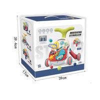 Centre de jeu pour enfants Table d'activités Multifonctionnel Poussette Jouet Trotteur Assis à Debout 2 en 1 Trotteur pour bébé