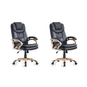 Brasil <span class=keywords><strong>Poltrona</strong></span> De Ouro Color negro lujo Pu cuero silla de <span class=keywords><strong>oficina</strong></span> ejecutiva resistente Silla de ordenador de <span class=keywords><strong>oficina</strong></span> con soporte trasero - Product Image 1