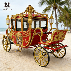 Voitures de tourisme de style carrosse royal pour mariage, véhicules à roues tirées, chariot rétro, en vente, OEM - Product Image 5