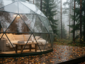 Domo Geodésico de Vidrio Transparente, Carpa para Comer al Aire Libre, Restaurante en el Techo, Casa Domo con Vista a las Estrellas para Eventos - Product Image 4
