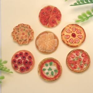 100ชิ้น/ล็อต28มม. มินิเรซินพิซซ่าน่ารักแบบหลังแบนหลังเบี้ยตุ๊กตาขนาดเล็กบ้านอาหารของเล่นสำหรับตกแต่งเคสโทรศัพท์ DIY - Product Image 1