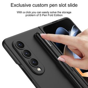 Funda creativa sólida mate para teléfono PC para Samsung para <span class=keywords><strong>Galaxy</strong></span> <span class=keywords><strong>Z</strong></span> <span class=keywords><strong>Fold</strong></span> <span class=keywords><strong>4</strong></span>/5 Simple Business gris verde a prueba de golpes característica portalápices - Product Image 3