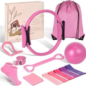Kit <span class=keywords><strong>Pilates</strong></span> 13 pièces : Ballon de yoga, Cercle magique, Accessoires essentiels et <span class=keywords><strong>Anneau</strong></span> de <span class=keywords><strong>Pilates</strong></span> – Équipement d'entraînement à domicile à prix réduit - Product Image 1