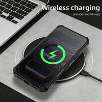 Étui de luxe antichoc pour téléphone avec support magnétique en métal pour chargement sans fil pour iPhone 17 Pro Max