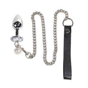 <span class=keywords><strong>Plug</strong></span> <span class=keywords><strong>Anale</strong></span> in Acciaio Inossidabile con Catena di Trazione, Liscio e Riutilizzabile, Accessorio Intimo per Coppie - Product Image 1