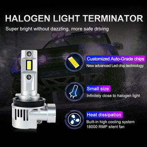 H4 Q36 Led Đèn Pha 90 Wát 10000LM H1 H7 LED bóng đèn xe đèn H11 H8 HB4 Hb3 9005 Đèn pha 6000K Sương Mù Ánh sáng trắng 12V - Product Image 2