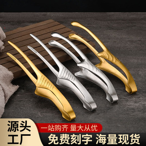 Pinzas para barbacoa de acero inoxidable 304, color oro y plata, pinzas comerciales para carne y alimentos, para uso en restaurantes y buffets. - Product Image 5