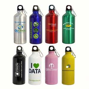 Branded Reusable Lightweight 500ml BPA-Free Aluminum Sporty Travel Camping Water Bottle with <b>Twist</b> Cap and Buckle - Product Image 6