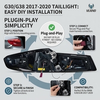 Feux arrière LED VLAND, style LCI, pour BMW Série 5 G30 G38 530i 540i M550i 2017 2018 2019 2020