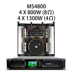 Amplificateur de puissance Gooermi 2U 4 canaux classe H 1000W Amplificateur professionnel pur pour systèmes de sonorisation de scène PA - Product Image 5