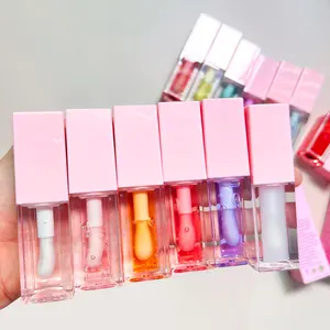 Renk değiştirme dudak parlatıcısı temizle parlak Vegan Lipgloss dolgun tatlandırıcı yağ meyve tonu Glow Private Label dudak yağı