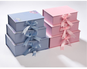 Multi-size Luxury Hot <b>Pink</b> Corrugated Paper <b>Gift</b> Drawer Box for Necklace Bracelet Earring Ring Storage and Jewelry Packaging - Product Image 3
