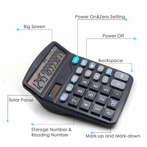 Promotion Office Accessories Business Stationery Customized Logo 12 Digits Electric Solar Calculator for <b>Kids</b> - Product Image 4