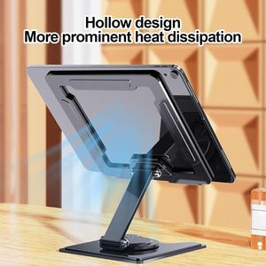 <span class=keywords><strong>Support</strong></span> <span class=keywords><strong>de</strong></span> <span class=keywords><strong>bureau</strong></span> rotatif à 360 degrés en aluminium entièrement en métal refroidissement creux réglable ordinateur regardant <span class=keywords><strong>support</strong></span> paresseux <span class=keywords><strong>support</strong></span> tablette <span class=keywords><strong>PC</strong></span> - Product Image 3