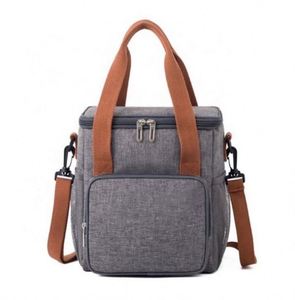 Sac isotherme de grande capacité pour étudiants d'Oxford, pour garder les aliments frais et au chaud, avec bandoulière - Product Image 2