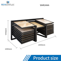 Prix d'usine Nouveau design moderne Support en pierre de quartz incliné Supports de carreaux de petite taille Présentoir de carreaux de montage mural en céramique mosaïque