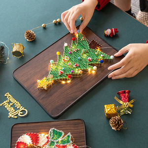 Jouets <span class=keywords><strong>de</strong></span> Noël personnalisés à faire soi-même, kit <span class=keywords><strong>de</strong></span> création <span class=keywords><strong>de</strong></span> string art, kit d'artisanat éducatif, couleurs pour enfants et adultes - Product Image 2