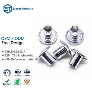 Remaches Semitubulares de Hierro Galvanizado con Cabeza Redonda de 3mm-8mm, Certificación ISO9001, Uso Industrial, Servicio OEM, Marca Saitong - Product Image 1