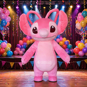 Costume Gonfiabile da Mascotte Rosa da 2m/2.6m <span class=keywords><strong>per</strong></span> <span class=keywords><strong>Adulti</strong></span>, Ideale <span class=keywords><strong>per</strong></span> Festival e Vacanze - Vendita Calda dalla Fabbrica - Product Image 1
