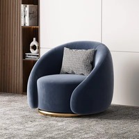 Canapé pivotant design à vendre, fauteuil en tissu de loisirs, accessible, luxe décontracté, meubles de salon, velours, personnalisable