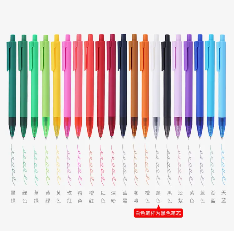 Promotional gift wholesale multi color retractable gel ink 0.5mm ball pen with custom logo print