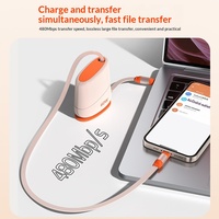 Cable de Datos Retráctil Tipo-C de 100W, 1m, Revestimiento de TPE, Conductor de Cobre Puro, para Carga Rápida en Auto/Oficina/Escritorio