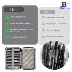 Astuccio Rigido Portatile per Penne Stilografiche Parker, <span class=keywords><strong>Pelikan</strong></span>, Lamy, Hero, Sheaffer e Altre - Organizzatore da Viaggio e per Uso Scolastico - Product Image 4