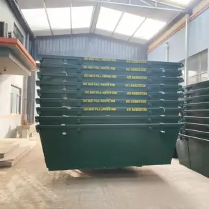 6m kunden spezifische industrielle Hochleistungs-Skip-Container im australischen Stil Außen abfall behälter Recycling Stahl Stapelbare Metall-Skip-Behälter