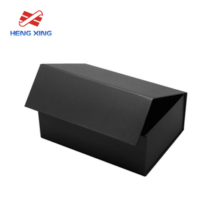 Packaging Box HENGXING Custom Design Cardboard Black Magnetic Gift Box With Magnet Boxes For Gift Pack Foldable Gift Magnetic Box