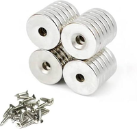 Échantillon Gratuit Aimant Permanent en Néodyme NdFeB, Disque Magnétique Industriel 20*3 mm avec Trou Fraisé, Aimant Puissant pour l'Industrie