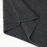 AiNear Vente en Gros, Logo Personnalisé et Design sur Mesure, OEM & ODM, Pull Tricoté Col Rond à Manches Longues en Laine 100% Jacquard Gris pour Homme