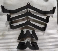 Barres de traction dorsale pour machine à câbles, ensemble d'accessoires de rameur T-Bar et V-Bar avec poignées en caoutchouc pour l'entraînement du dos