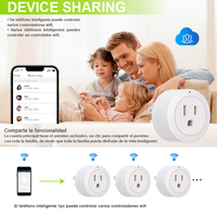 Enchufe akıllı Alexa & Google yardımcısı dalgalanma koruyucusu zamanlayıcı WIFI fişi ile uzaktan kumanda soketi soket